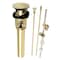 Kingston Brass Brass PopUp Drain with Overflow and Extra Long PopUp rod, 22 Gauge, Polished Brass KBT2122 - alternate 1